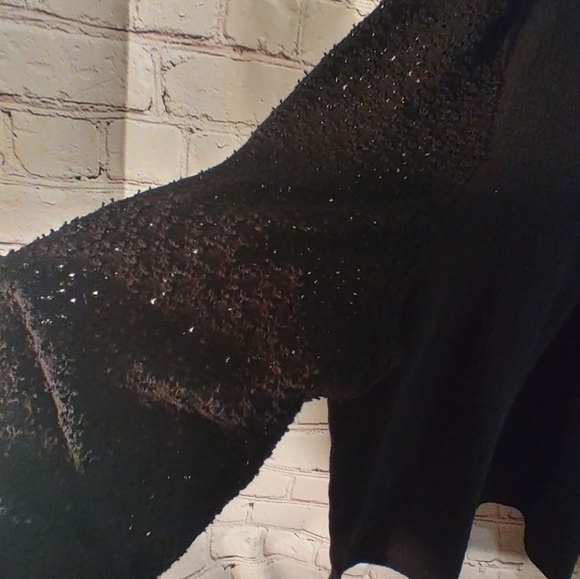 Madewell Textured Black Eyelet Mix Ruffle Longsleeve Top XXL - Picture 14 of 15